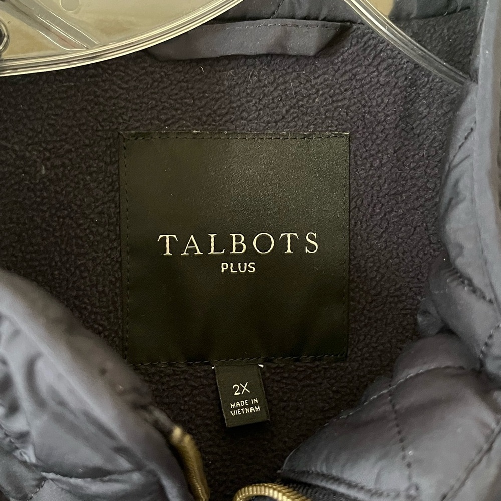 Talbots Navy Quilted Zip-Front Vest - Picture 16 of 16